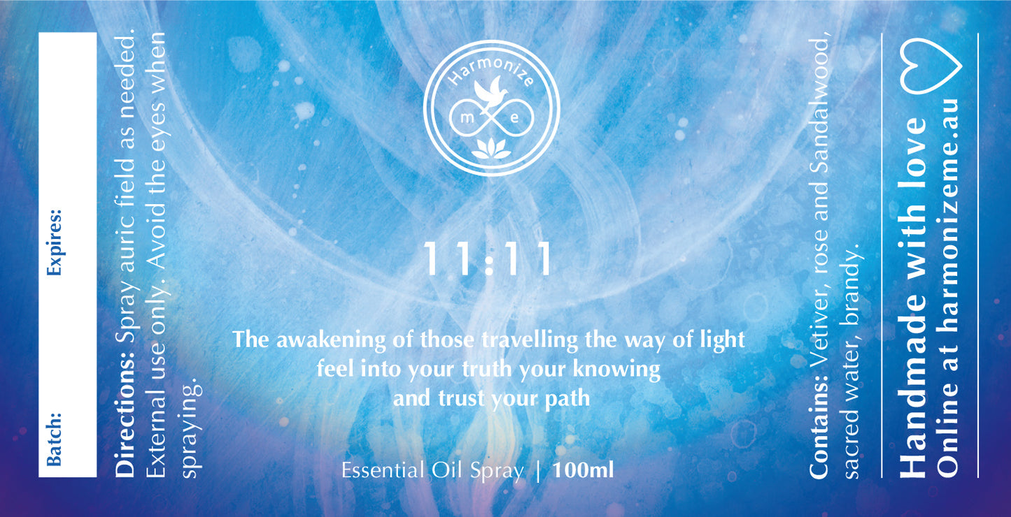 11:11 Essential Oil Auric Spray 100mls