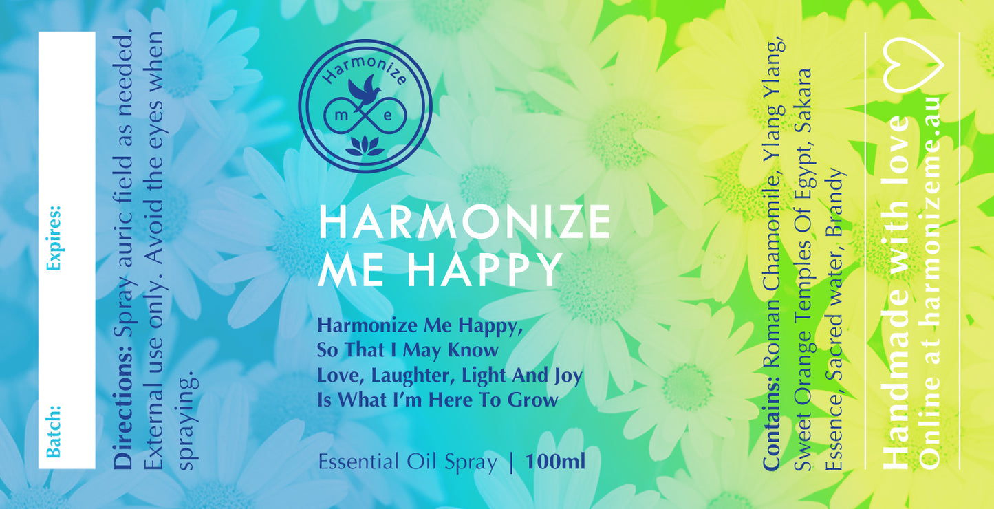 Harmonize Me Happy | Essential Oil Essence 100mls