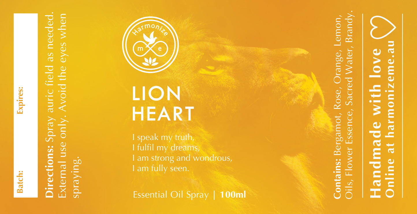 Lion Heart | Essential Oil Auric Spray 100mls
