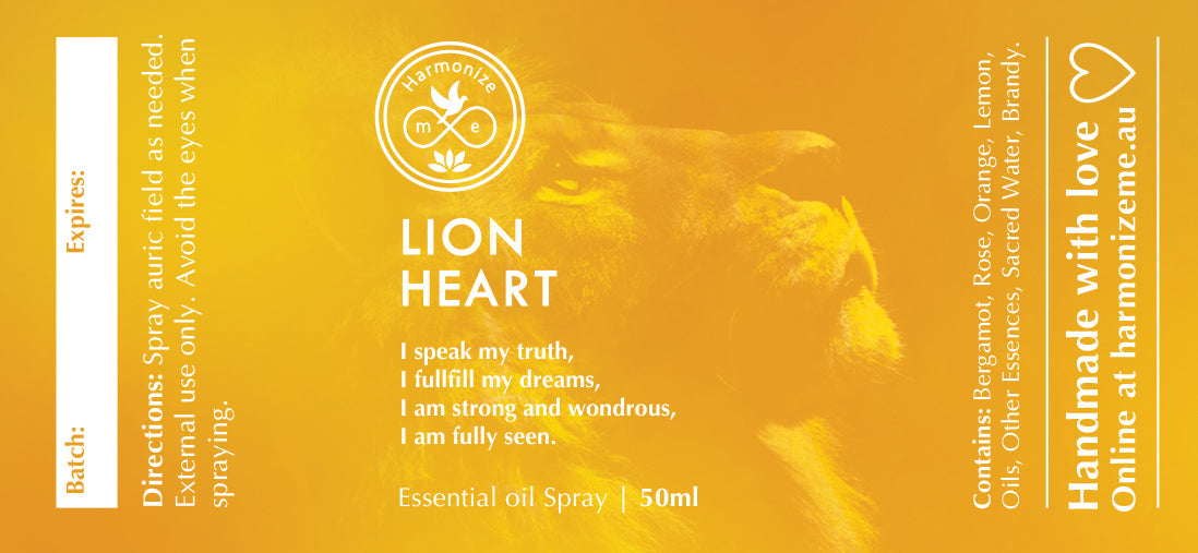 LION HEART Essential Oil Auric Spray 50mls